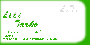 lili tarko business card